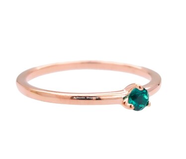 Foto 4 | Foto 4 | Anillo Pandora Solitario Verde Recubrimiento En Oro Rosa 14k 189259c05 Baño De Oro Rosa 14k Joyería De Lujo Para Mujer Ideal