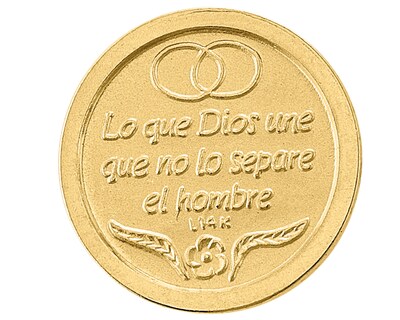 Foto 4 | Foto 4 | Arras Vírgen Guadalupe Con Cofre Y Charola Chapa De Oro De 18k C418