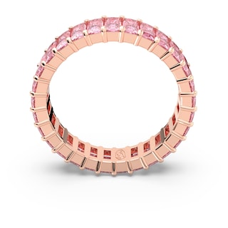 Foto 4 | Foto 4 | Anillo Swarovski Matrix De Cristal Rosa Tallado En Forma De Baguette, Tamaño 5 - Venta Internacional.