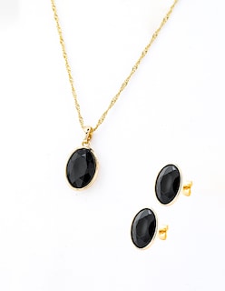 Foto 1 | Foto 1 | Collar Y Set Diseño Ovalado The Golden Store Chapa De Oro 18k