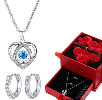 Foto 1 | Foto 1 | Regalos Xtellar Para Mujer,collar Y Aretes Corazón Mujer Con Caja