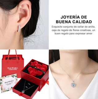 Foto 2 | Foto 2 | Regalos Xtellar Para Mujer,collar Y Aretes Corazón Mujer Con Caja