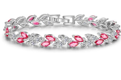Foto 1 | Foto 1 | Xtellar Rose Y Oro Transparente Plateó Las Pulseras Mujer Coloreadas Brazalete Del Tenis De Zirconia
