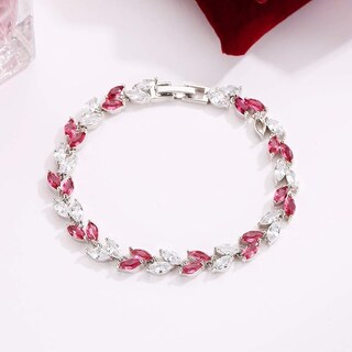Foto 3 | Foto 3 | Xtellar Rose Y Oro Transparente Plateó Las Pulseras Mujer Coloreadas Brazalete Del Tenis De Zirconia