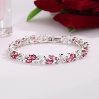 Foto 4 | Foto 4 | Xtellar Rose Y Oro Transparente Plateó Las Pulseras Mujer Coloreadas Brazalete Del Tenis De Zirconia