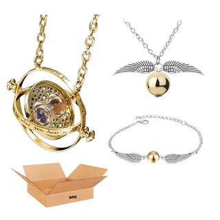 Foto 1 | Foto 1 | Set De Dorada Giratiempo, Snitch Pulsera Collar Y Accesorios Belug Plata Dorado