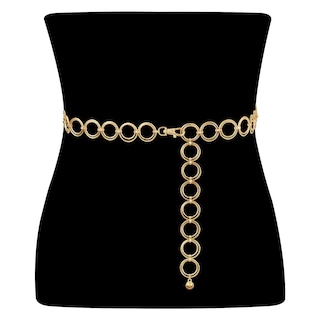 Foto 1 | Foto 1 | Cinturón Con Cadena Whippy Con Junta Tórica Metálica Para Mujer, Aleación Dorada - Venta Internacional.
