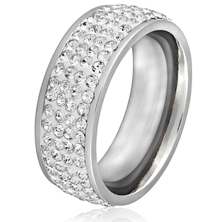 Foto 1 | Foto 1 | Anillo West Coast Jewelry Elya De Acero Inoxidable Con Cristales Para Mujer - Venta Internacional.
