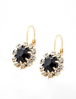 Foto 3 | Foto 3 | Set De Arete Y Collar Circular Con Marco Negro The Golden Store Chapa De Oro 18k