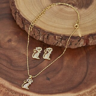 Foto 4 | Foto 4 | Conjunto De Joyas, Collar Y Pendientes Elya Crystal Studed Cat - Venta Internacional.