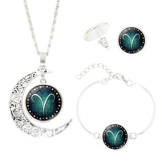 Foto 1 | Foto 1 | Conjunto De Joyas Huoguo 12 Constelaciones En Forma De Media Luna Para Mujer - Venta Internacional.