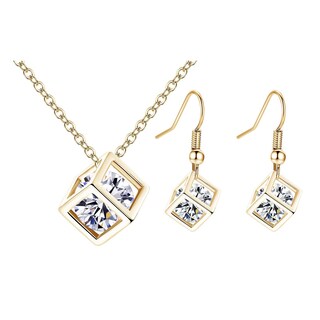 Foto 5 | Foto 5 | Conjunto De Joyas Huoguo  Moderno Collar Con Pendientes En Forma De Gota De Cristal - Venta Internacional.