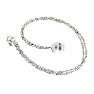 Foto 3 | Foto 3 | Juego De Collares Huoguo Broken Heart Puzzle Mom Sister X3 Silver - Venta Internacional.