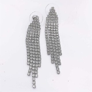 Foto 3 | Foto 3 | Pendientes Huoguo De Plata De Ley 925 Y Cristal Para Bodas Y Novias - Venta Internacional.