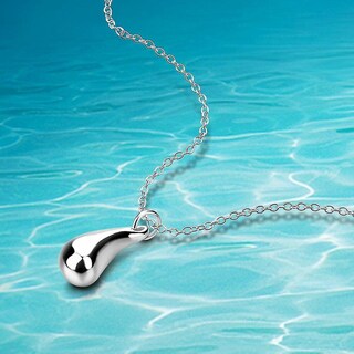 Foto 1 | Foto 1 | Collar Huoguo Bebederos De Plata De Ley Con Forma De Gota De Agua - Venta Internacional.