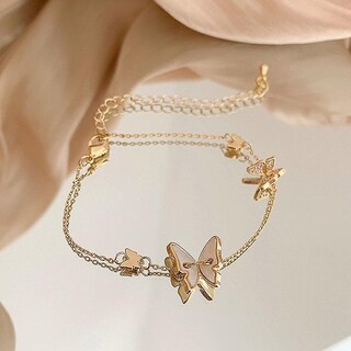 Foto 2 | Foto 2 | Pulseras Doradas Con Mariposas Para Bodas De Mujer - Venta Internacional.