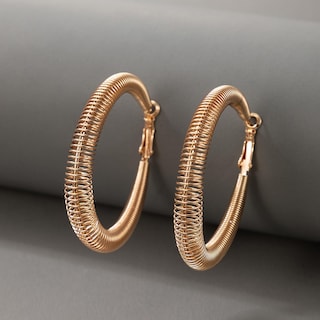 Foto 2 | Foto 2 | Pendientes Huoguo Big Hoop Fashion Para Mujer De Aleación - Venta Internacional.