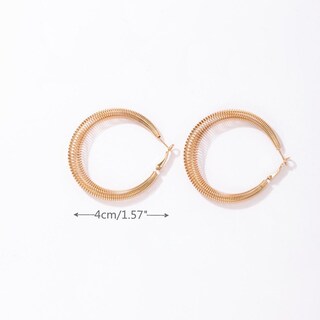 Foto 3 | Foto 3 | Pendientes Huoguo Big Hoop Fashion Para Mujer De Aleación - Venta Internacional.