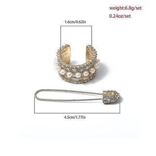 Foto 2 | Foto 2 | Juego De Pendientes De Aleación Con Diamantes De Imitación Exagerados - Venta Internacional.
