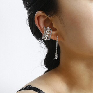 Foto 3 | Foto 3 | Juego De Pendientes De Aleación Con Diamantes De Imitación Exagerados - Venta Internacional.
