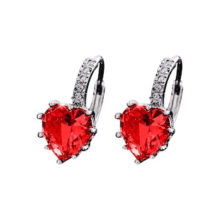 Foto 1 | Foto 1 | Pendientes Huoguo Con Circonitas En Forma De Corazón A La Moda Para Mujer - Venta Internacional.