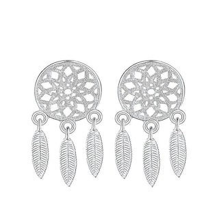 Foto 1 | Foto 1 | Set De Pendientes Y Joyas Atrapasueños Plumas Plateadas Boda - Venta Internacional.