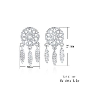 Foto 2 | Foto 2 | Set De Pendientes Y Joyas Atrapasueños Plumas Plateadas Boda - Venta Internacional.