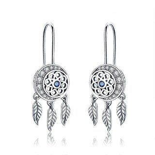 Foto 1 | Foto 1 | Pendientes Chapados En Plata Dream Catcher Drop Para Mujer - Venta Internacional.