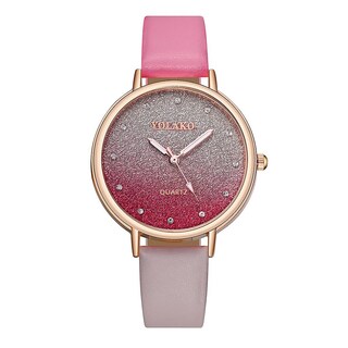 Foto 1 | Foto 1 | Reloj Yolako Fashion Con Esfera Degradada Simple Y Cinturón De Diamantes - Venta Internacional.
