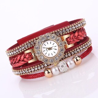 Foto 4 | Foto 4 | Reloj Huoguo Weave Wrap Quartz Wrap  Pulsera Vintage Para Mujer - Venta Internacional.