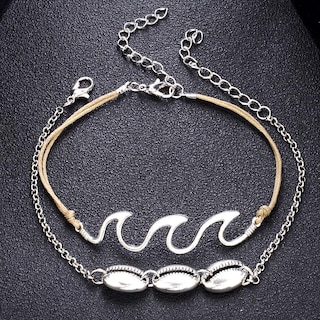 Foto 1 | Foto 1 | Juego De Tobilleras Y Pulseras Para Mujer Joyería De Aleación Bohemia Wave - Venta Internacional.