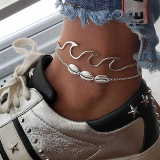 Foto 2 | Foto 2 | Juego De Tobilleras Y Pulseras Para Mujer Joyería De Aleación Bohemia Wave - Venta Internacional.