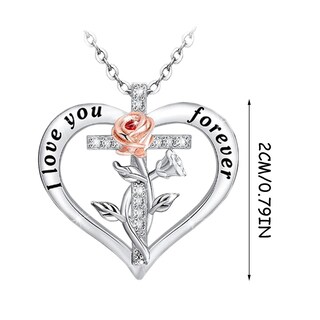 Foto 3 | Foto 3 | Colgante Huoguo Fashion Con Forma De Corazón De Amor Rosa Y Diamante - Venta Internacional.