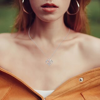 Foto 4 | Foto 4 | Colgante Huoguo Fashion Con Forma De Corazón De Amor Rosa Y Diamante - Venta Internacional.