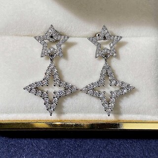 Foto 4 | Foto 4 | Pendiente Huoguo Ultra-flash Con Microincrustaciones De Circón Para Mujer - Venta Internacional.