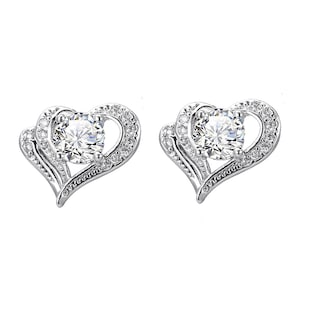 Foto 1 | Foto 1 | Pendientes Huoguo Dazzling Fashion Crystal Heart Para Mujer - Venta Internacional.