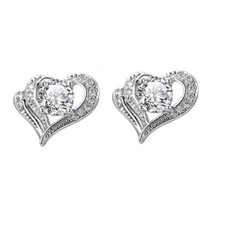 Foto 2 | Foto 2 | Pendientes Huoguo Dazzling Fashion Crystal Heart Para Mujer - Venta Internacional.