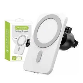 Foto 2 | Foto 2 | Soporte Cargador + Adaptador Auto Coche Para Iphone Magsafe Color Blanco