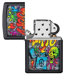 Foto 4 | Foto 4 | Mechero De Bolsillo Zippo Street Art Design, Negro Mate - Venta Internacional.