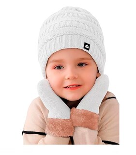 Foto 2 | Foto 2 | Gorro con Bufanda y Guantes Blanco para Niño