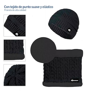 Foto 4 | Foto 4 | Gorro con Bufanda y Guantes Negro para Niño