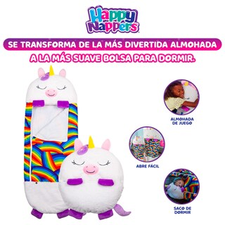Foto 1 | Foto 1 | Saco de dormir, almohada, peluche en 1 Happy Nappers Unicornio Beautifull Home Colchoneta ideal para viajes, guardería y camping