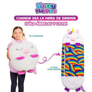 Foto 3 | Foto 3 | Saco de dormir, almohada, peluche en 1 Happy Nappers Unicornio Beautifull Home Colchoneta ideal para viajes, guardería y camping