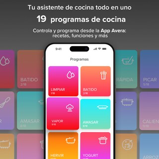 Foto 6 | Foto 6 | Robot de Cocina Avera Chef con 1850 Recetas Incluidas Control táctil y Wifi RC01