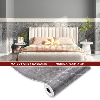 Foto 2 | Foto 2 | Mármol De Pvc Autoadherible En Rollo 1.8m2 (mármol Grey Kassama)