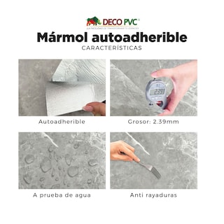 Foto 4 | Foto 4 | Mármol De Pvc Autoadherible En Rollo 5.4m2 (mármol Grey Kassama)