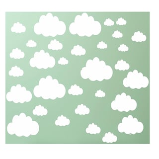 Foto 1 | Foto 1 | Pegatinas De Pared Big Cloud Desmontables De Vinilo 31 Nubes Blanco