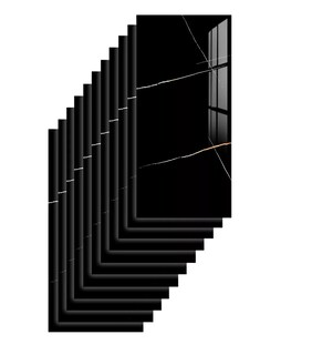Foto 1 | Foto 1 | Papel Tapiz 3d Imitación Azulejo Belug Negro 10 Piezas