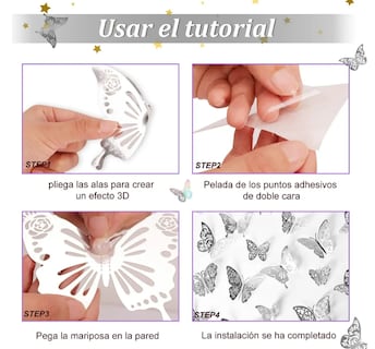 Foto 3 | Foto 3 | Xtellar Mariposas Decorativas 3d Metálicas, Pack De 144, Perfectas Para Embellecer Tu Hogar