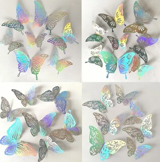 Foto 4 | Foto 4 | Xtellar Pack De 48 Decoraciones De Pared 3d En Forma De Mariposa De Variedad Estilizada